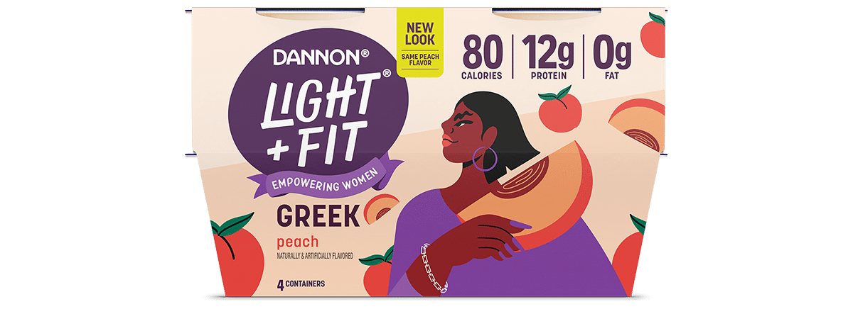 Light + Fit Peach Nonfat Greek Yogurt