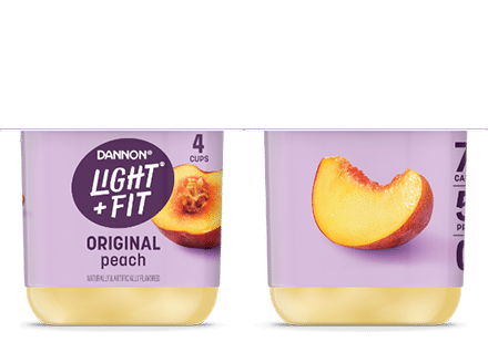Light + Fit Peach Nonfat Yogurt
