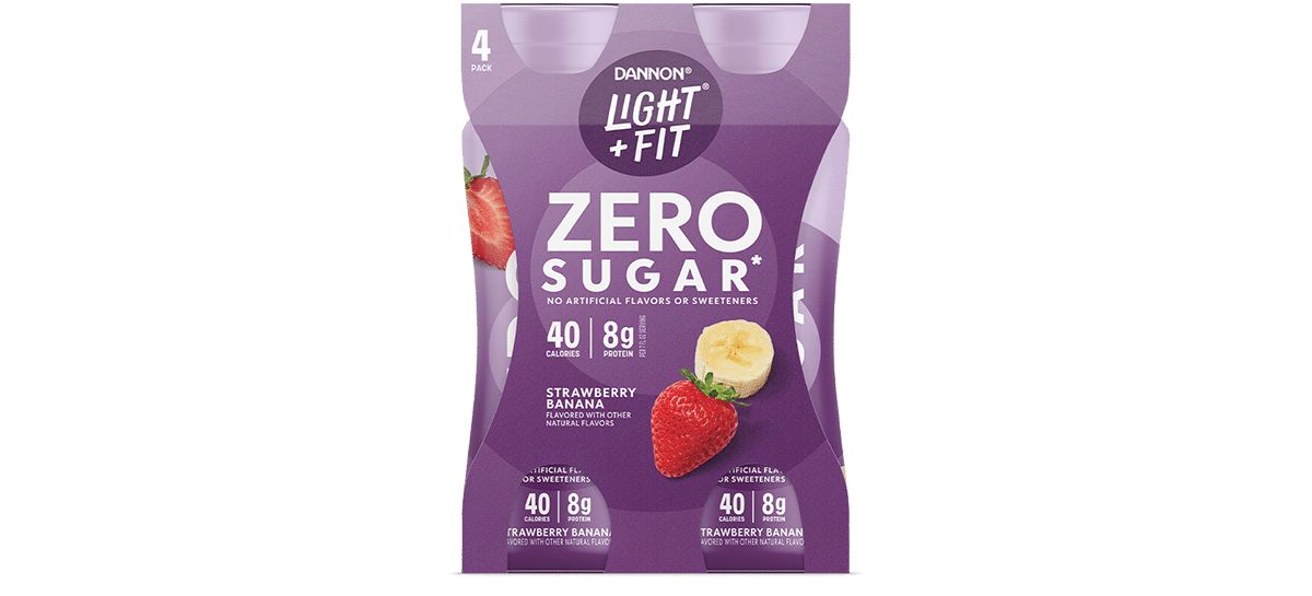 Strawberry Banana Zero Sugar Smoothie Light + Fit®
