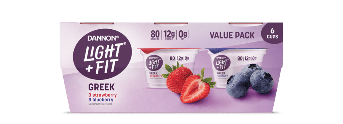 Light + Fit Strawberry Blueberry Nonfat Greek Yogurt