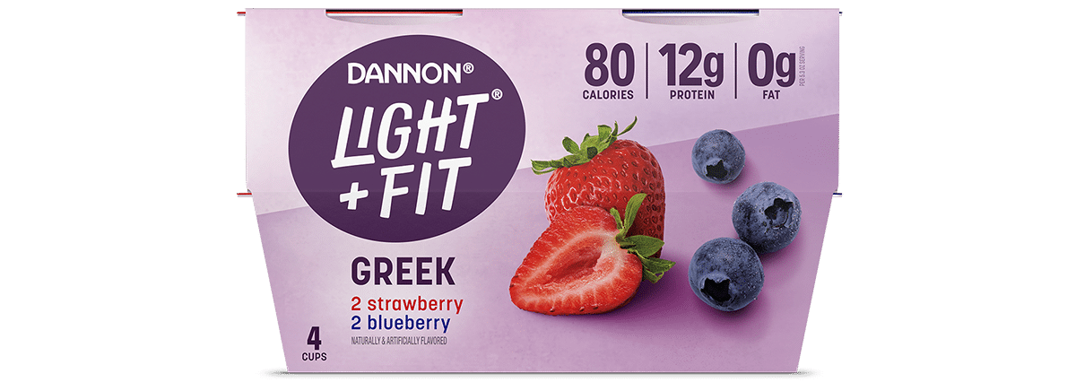 Light + Fit Strawberry Blueberry Nonfat Greek Yogurt