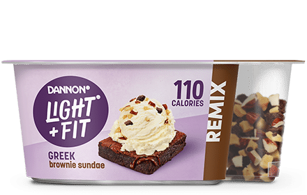 Light + Fit® REMIX Brownie Sundae Fat Free Greek Yogurt with Mix-ins