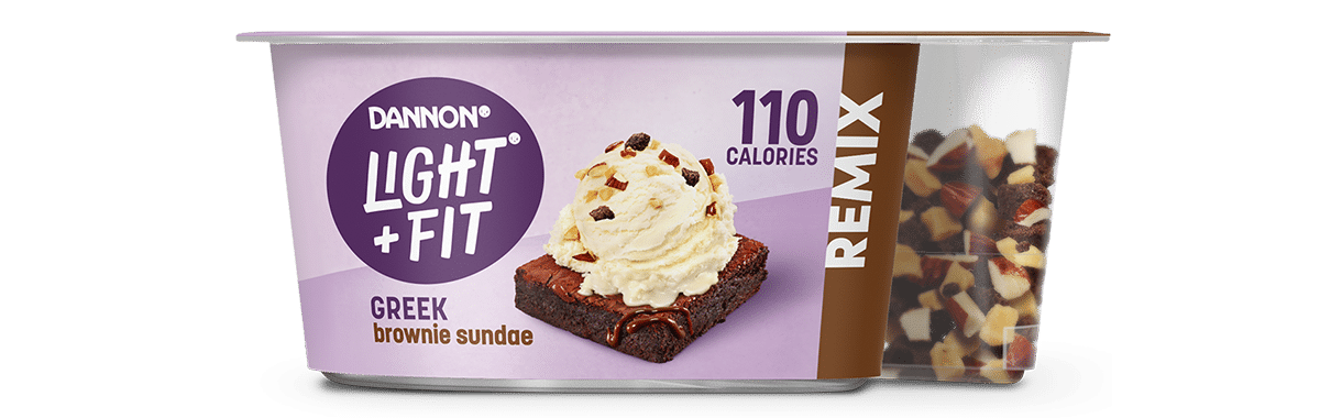 Light + Fit® REMIX Brownie Sundae Fat Free Greek Yogurt with Mix-ins