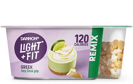 Light + Fit® REMIX Key Lime Pie Flavored Fat Free Greek Yogurt with Mix-ins