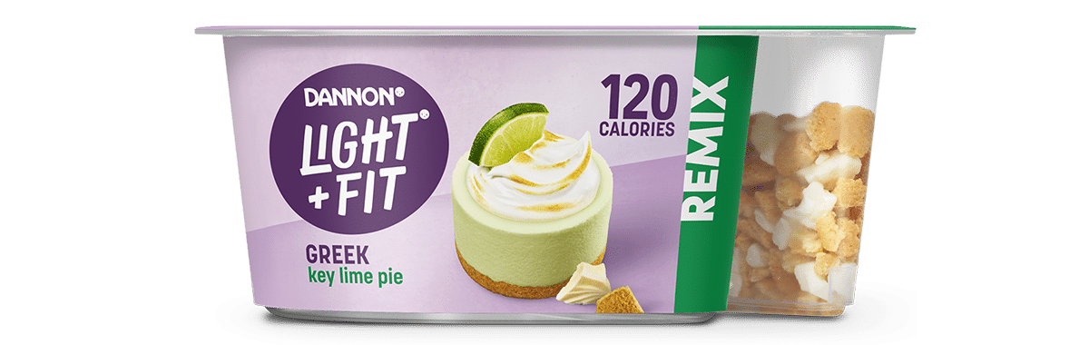 Light + Fit® REMIX Key Lime Pie Flavored Fat Free Greek Yogurt with Mix-ins