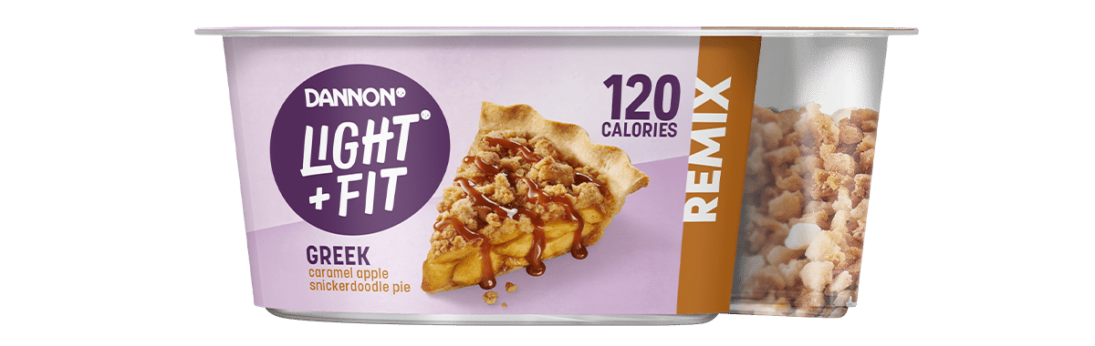 Light + Fit® REMIX Caramel Apple Snickerdoodle Pie Fat Free Greek Yogurt with Mix-ins